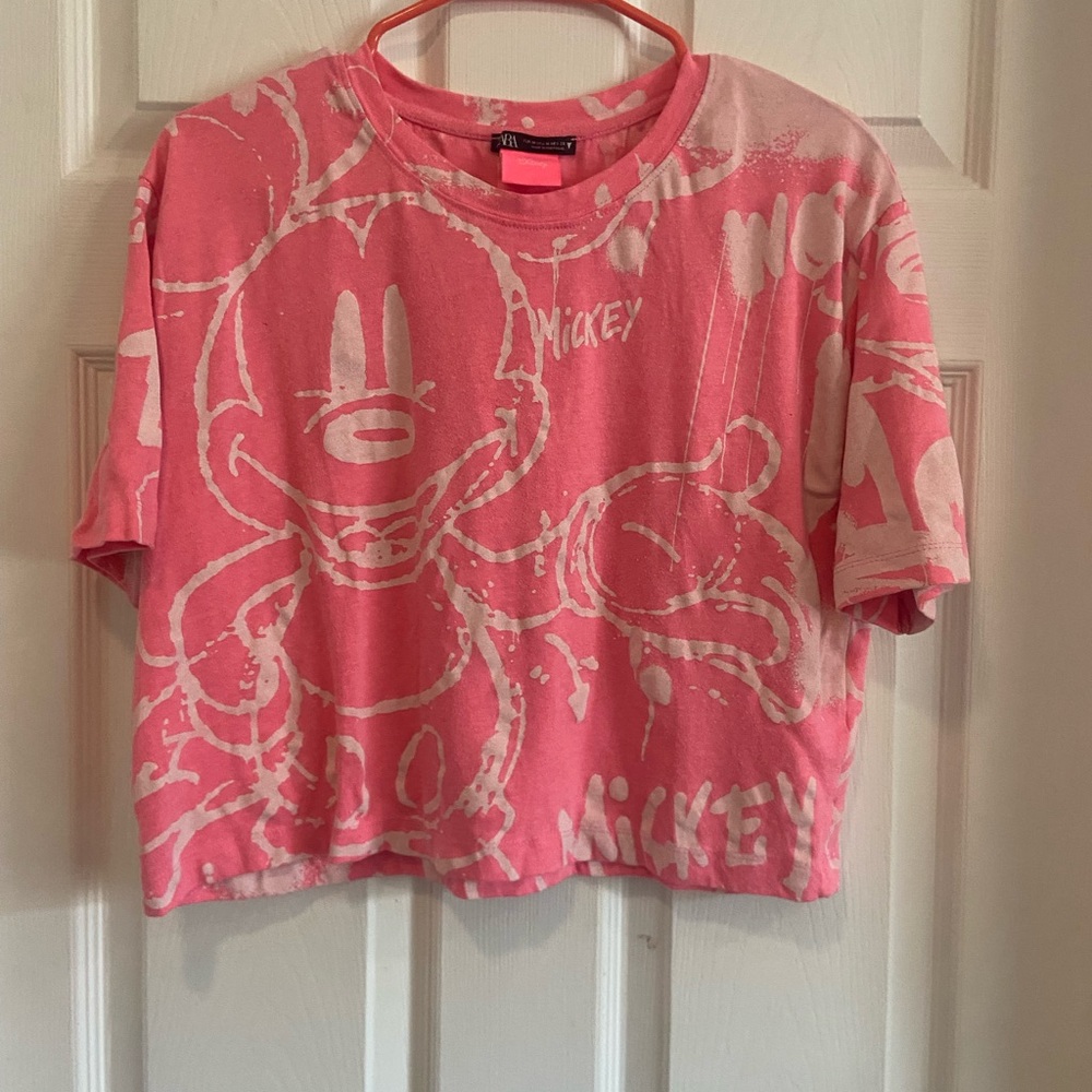 Disney Pink Floral Short Sleeve Tee
